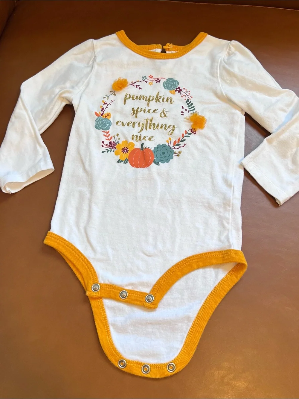 Koala Baby Pumpkin Spice Everything Nice Tutu Bodysuit Pants Outfit Set 6-9m